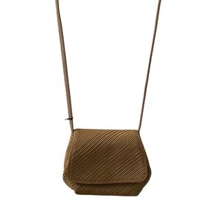 De Vecchi Hamilton Hodge Light Brown Handwoven Crossbody Bag